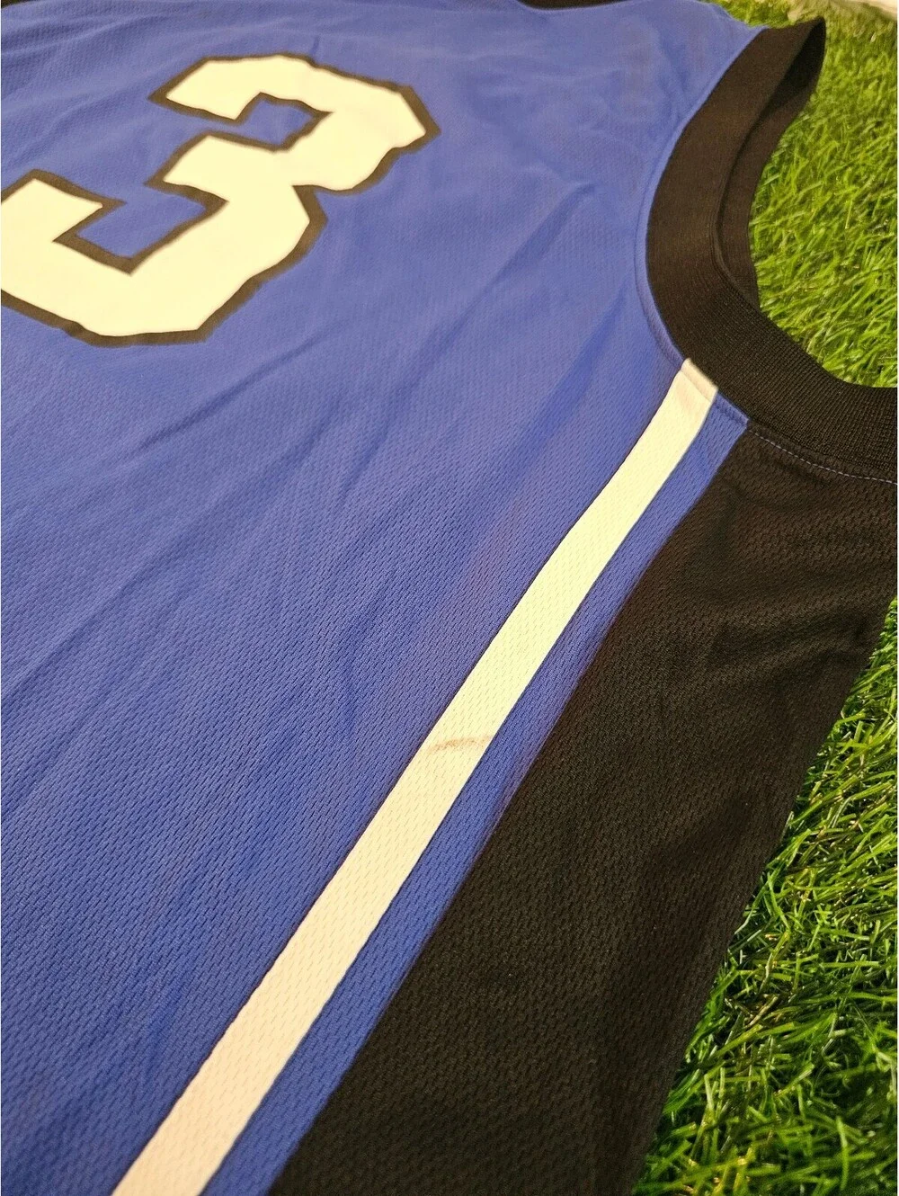 Vintage 2000s Nike Elite Duke #3 Basketball Jersey XL Blue Black White